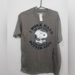 Peanuts Gray Snoopy Motivational T-Shirt
